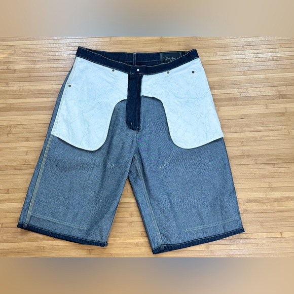 Vintage Y2K SEAN JOHN Long Baggy Carpenter Denim Shorts, Men's Waist Size 36 - Picture 12 of 13